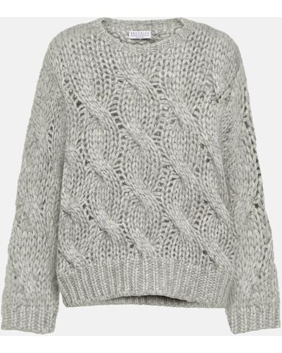 Brunello Cucinelli Cable-knit Sweater - Grey