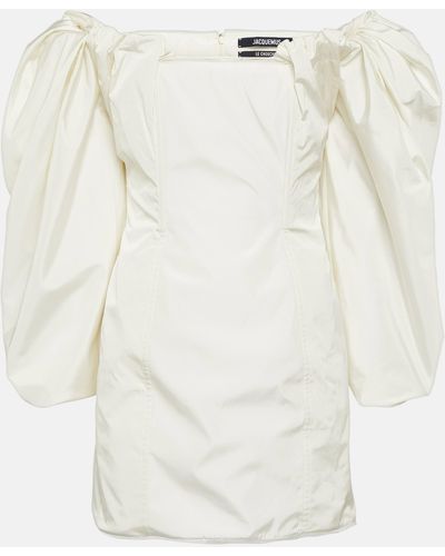Jacquemus La Robe Taffetas Mini Dress - White