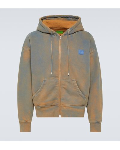 NOTSONORMAL Distressed Cotton Jersey Hoodie - Green