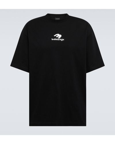Balenciaga Medium-fit Logo T-shirt - Black