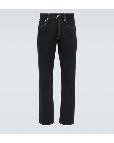 KENZO Bara Mid-rise Straight Jeans - Black
