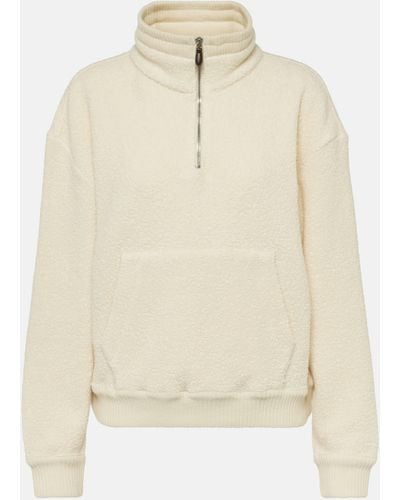 Loro Piana High-neck Cashmere And Cotton Sweatshirt - Natural