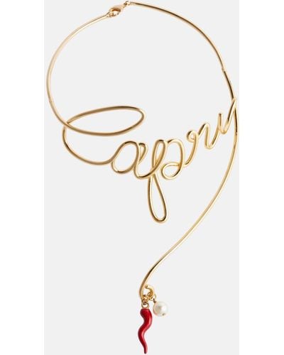Dolce & Gabbana Capri Embellished Necklace - Metallic