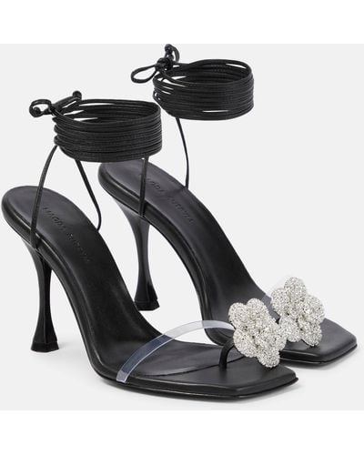 Magda Butrym Embellished Leather And Pvc Sandals - Black