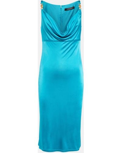 Versace Medusa Midi Dress - Blue