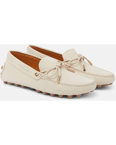 Tod's Gommino Bubble Leather Loafers - White