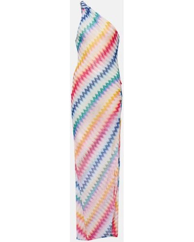 Missoni Long Dress With Zigzag Pattern - White