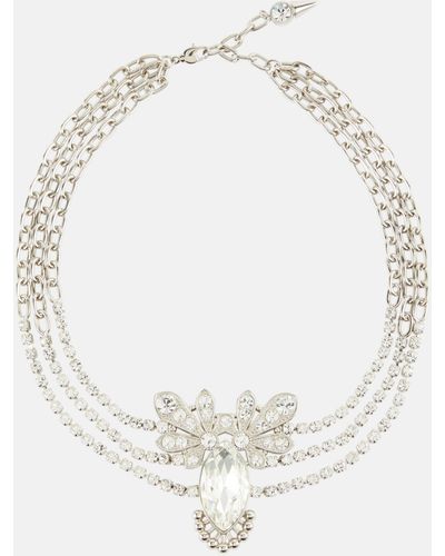 Rabanne Crystal-embellished Necklace - White