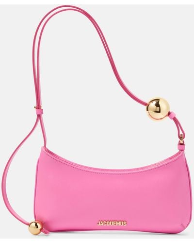 Jacquemus Le Bisou Perle Leather Shoulder Bag - Pink