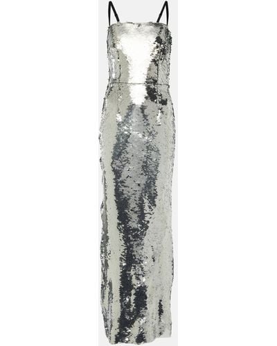 Dolce & Gabbana Sequined Gown - White