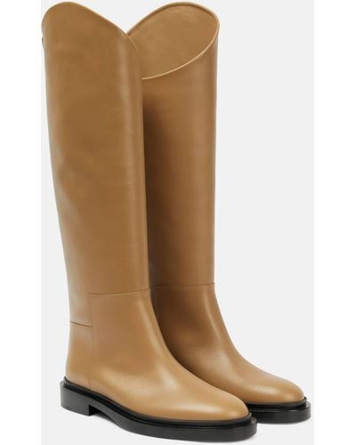 Jil Sander Lucie Leather Knee-high Boots - Brown