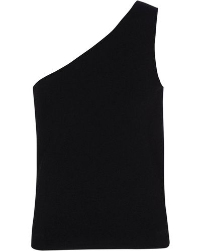 Vince One-shoulder Knit Top - Black