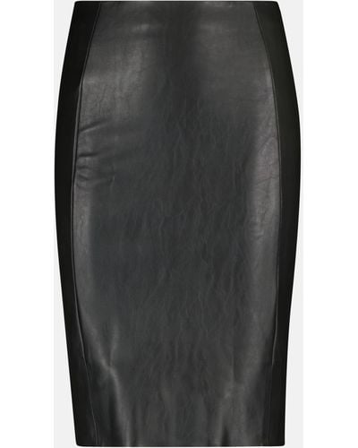 Wolford Jenna Faux Leather Midi Skirt - Grey