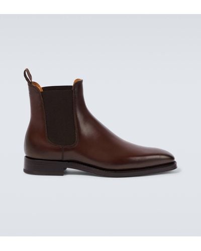 Ralph Lauren Purple Label Penfield Leather Ankle Boots - Brown