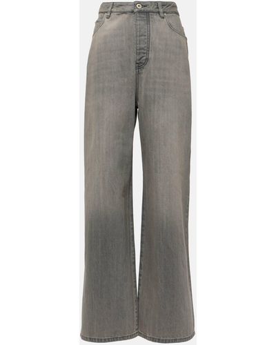 Loewe High-rise Wide-leg Jeans - Grey