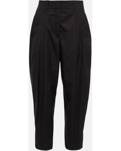 Alaïa Alaia Barrel-leg Cotton-blend Pants - Black