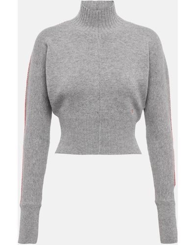 Victoria Beckham Turtleneck Cashmere-blend Sweater - Grey