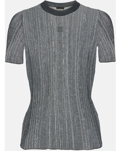 Givenchy Ribbed-knit Top - Grey