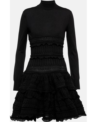 Alaïa Alaia Crinoline Wool Minidress - Black