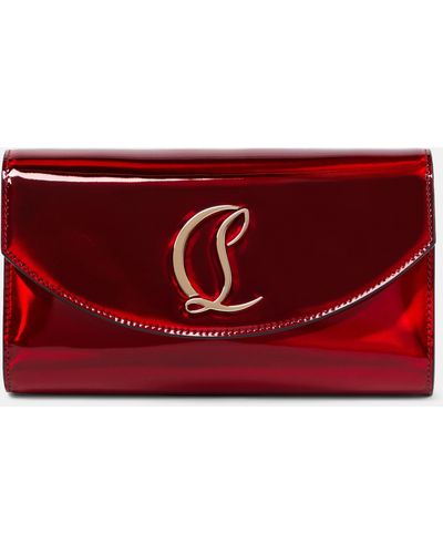 Christian Louboutin Loubi54 Patent Leather Clutch - Red