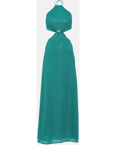 Oséree Lumiere O-gem Cutout Maxi Dress - Green