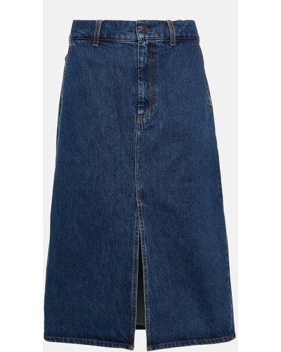 Co. Denim Midi Skirt - Blue