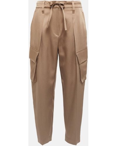 Brunello Cucinelli High-rise Cargo Pants - Natural