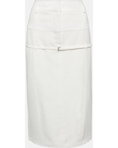 Jacquemus La Jupe Caraco Pencil Skirt - White