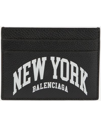 Balenciaga Cities Leather Card Holder - Black