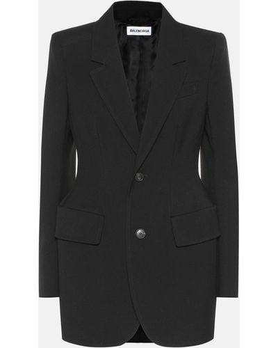 Balenciaga Structured Tailored Blazer - Black