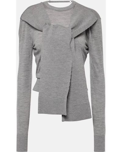 Jacquemus Le Pull Rica Wool-blend Sweater - Grey