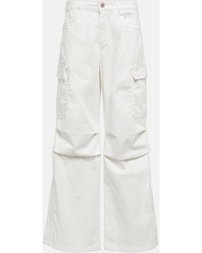 AG Jeans Cargo Moon High-rise Wide-leg Pants - White