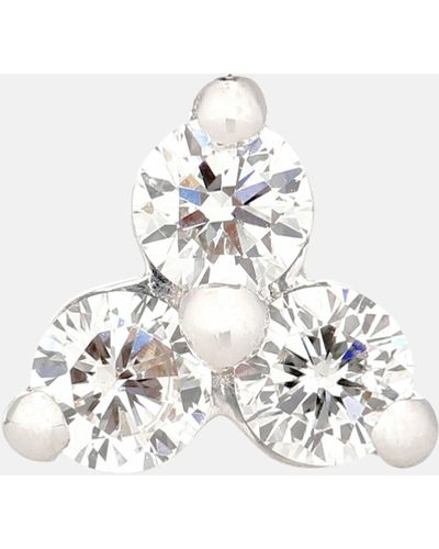Maria Tash Trinity Large 18kt White-gold Single Earring With Diamonds - Multicolour