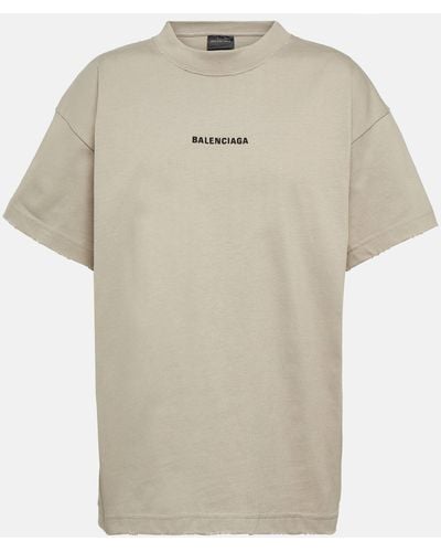 Balenciaga Logo-print Cotton T-shirt - Grey