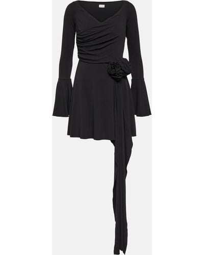 Magda Butrym Draped Jersey Mini Dress - Black