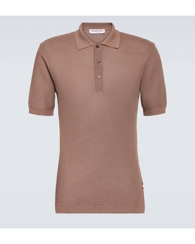 Orlebar Brown Maranon Open-knit Cotton Polo Shirt - Brown