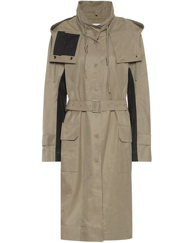Low Classic Hooded Cotton-blend Trench Coat - Natural