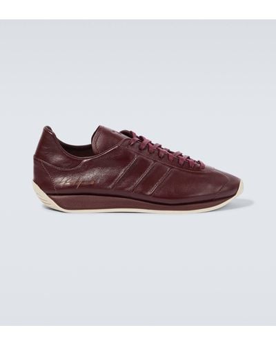 Y-3 Country Leather Sneakers - Red