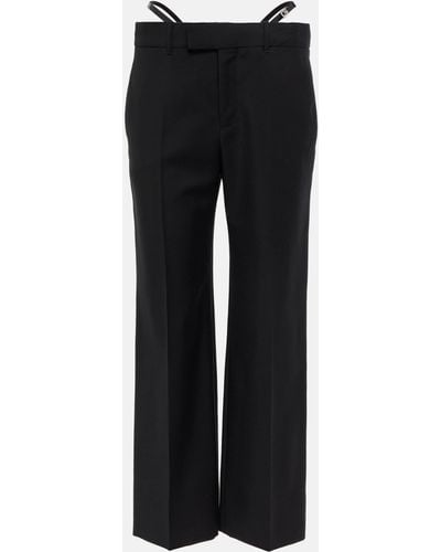 Gucci Mohair And Wool Straight Pants - Black