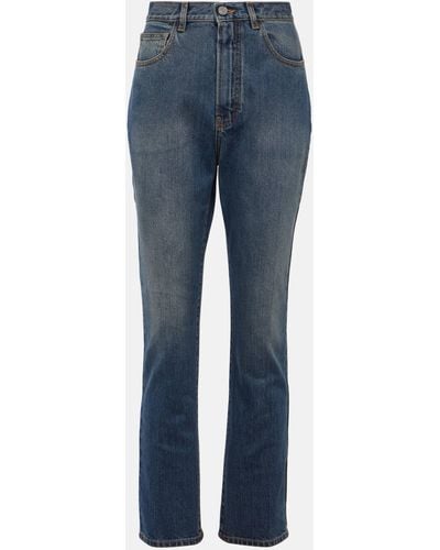 Alaïa High-rise Slim Jeans - Blue