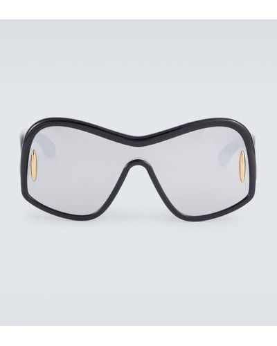 Loewe Square Mask Shield Sunglasses - Brown