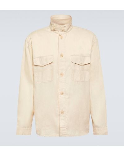 Frescobol Carioca Nuno Linen And Cotton Jacket - Natural