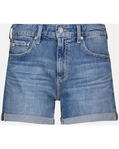 AG Jeans Ex-boyfriend Denim Shorts - Blue