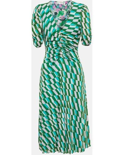 Diane von Furstenberg Koren Printed Minidress - Green