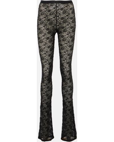 Alessandra Rich High-rise Lace leggings - Black