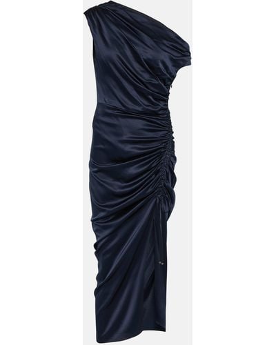 Veronica Beard Kadie Silk Charmeuse Midi Dress - Blue