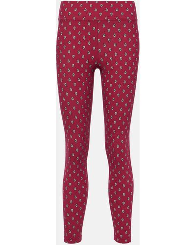 The Upside High-rise Paisley leggings - Red