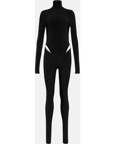 LAQUAN SMITH Cutout Turtleneck Jumpsuit - Black
