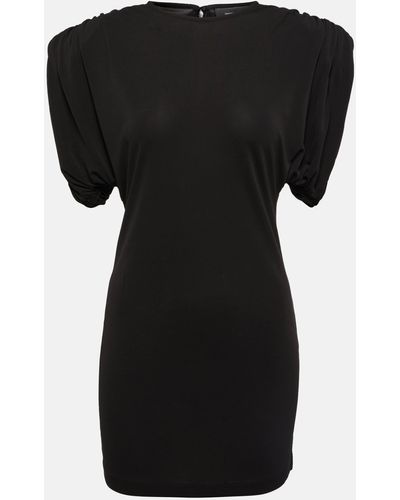 Wardrobe NYC Ruched Jersey Minidress - Black