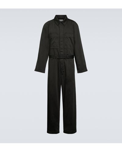 Lemaire Belted Cotton Jumpsuit - Black